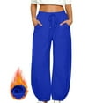 thumbnail image 1 of ALLLIST Women Pants Wide Leg Loose Cargo Pants Elastic Waist Plain Blue Joggers Pants for Ladie, 1 of 6