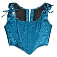 thumbnail image 1 of ALLLIST Women Tops Blue Corset Solid Slim Sleeveless Sweetheart Tank Tops Tank L, 1 of 7