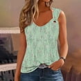 thumbnail image 1 of ALLLIST Women Tops Green V-Neck Graphic Sleeveless Tank Tops Womens Tank Top L, 1 of 3