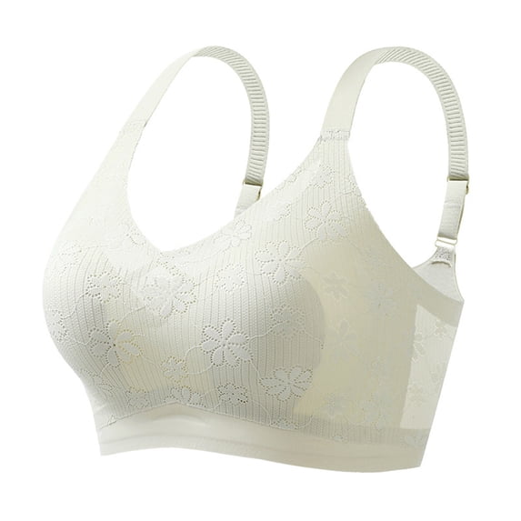 ALLLIST Women's Bras Full Coverage Wirefree Push up Bralette Plain Lace Green Breathable T-Shirt Ladie Underwear