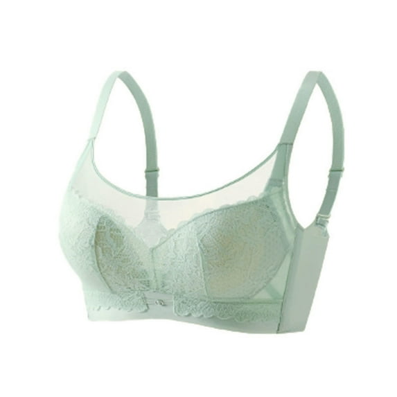 ALLLIST Women's Bras No Underwire Lace Green Bralette Solid Soft Plunge Women's Lingerie Size 34-42