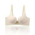 thumbnail image 1 of ALLLIST Women's Bras Solid Wirefree White Bralette Push up T Shirt Ladie Bras Size S-XL, 1 of 4