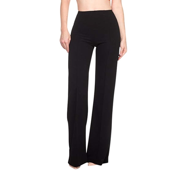 ALLLIST Women's Pants Elastic Waist Knit Pants Plain Black Lounge Pants Teen's Pants