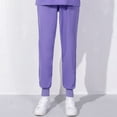 thumbnail image 1 of ALLLIST Women's Pants Elastic Waist Lounge Pants Plain Purple Knit Pants Ladie's Pants, 1 of 3