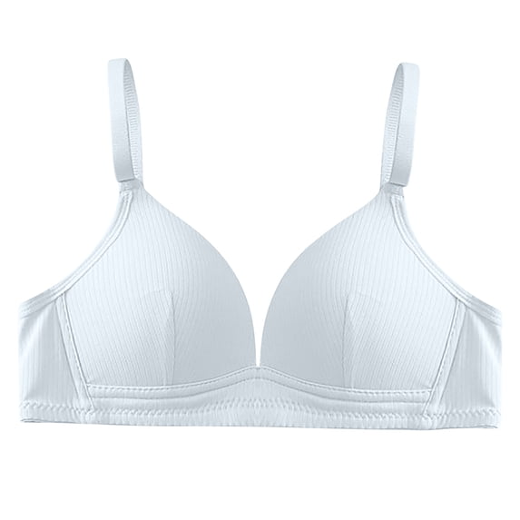 ALLLIST Womens Bras Full Coverage Wireless Unlined Training Solid Cozy Gray T Shirt Ladie's Bras Size S-XL