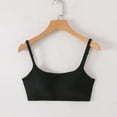 thumbnail image 1 of ALLLIST Womens Bras No Wire Padded Back Smoothing Bralette Plain Black Soft Crop-Top Ladie Bras Size S-2XL, 1 of 5