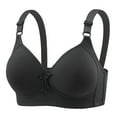 thumbnail image 1 of ALLLIST Womens Bras Push up Full Coverage Wireless Bralette Breathable Black Solid T-Shirt Womens Underwear, 1 of 2