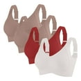 thumbnail image 1 of ALLLIST Womens Bras Solid No Wire Plus Size Bralette Push up Red T Shirt Ladie's Bras Size M-4XL, 1 of 1