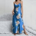 thumbnail image 1 of ALLLIST Womens Paamas Silky Long Nightgowns Soft Floral Blue Sleepwear Pajsmas for Ladies, 1 of 6