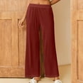 thumbnail image 1 of ALLLIST Womens Pajamas Pants Bottoms Soft Plain Red Home Clothes Sleepwear for Women, 1 of 7