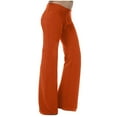 thumbnail image 1 of ALLLIST Womens Pants Wide Leg Low Rise Lounge Pants Solid Orange Knit Teens Pants, 1 of 9