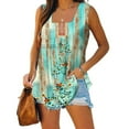 thumbnail image 1 of ALLLIST Womens Spring Tops Green Square Neckline Sleeveless Floral Tank Tops Women's Tank Tops XXL, 1 of 1
