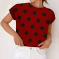 thumbnail image 1 of ALLLIST Womens Spring Tops Red Polka Dot Sleeveless Crew Neck Casual Tank Tops Womens Tank Tops L, 1 of 5