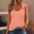 thumbnail image 1 of ALLLIST Womens Summer Tops Pink V-Neck Sleeveless Solid Tank Tops Womens Tank Top XXL, 1 of 4