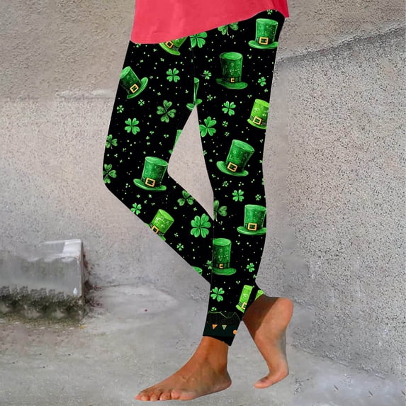 ALLLIST Womens Sweatpants St Patricks Day Green Yoga Pants Stretch Jogging Pants for Women