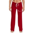 thumbnail image 1 of ALLLIST Womens Sweatpants Straight Leg with Drawstring Plus Size Jogger Love Heart Knit Red Athletic Womens Active Pants, 1 of 5