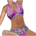 thumbnail image 1 of ALLLIST Womens Swim Suit Purple Graphic Sexy Bikini Soft Cup Bikini Tops Swimming Suits for Women, 1 of 2