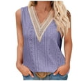 thumbnail image 1 of ALLLIST Womens Tops Under $10 Purple Solid Sleeveless V-Neck Tank Tops Tank XL, 1 of 5