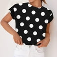 thumbnail image 1 of ALLLIST Womens Tops Clearance Under $5 Black Crew Neck Casual Sleeveless Polka Dot Tank Tops Women Tank Tops L, 1 of 5