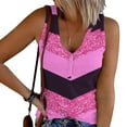 thumbnail image 1 of ALLLIST Womens Tops Pink V-Neck Graphic Sleeveless Button Tank Tops Women's Tank Tops S, 1 of 5