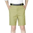 thumbnail image 1 of ALLLIST Yellow Shorts Men Straight-Leg Short Solid Mid Cotton and Linen with Pockets Cargo Reg and Big and Tall Sizes, 1 of 3