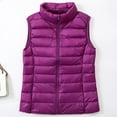 thumbnail image 1 of ALLLIST Zip up Womens Jackets Vests Solid Purple Casual Quilted Jackets for Women, 1 of 3