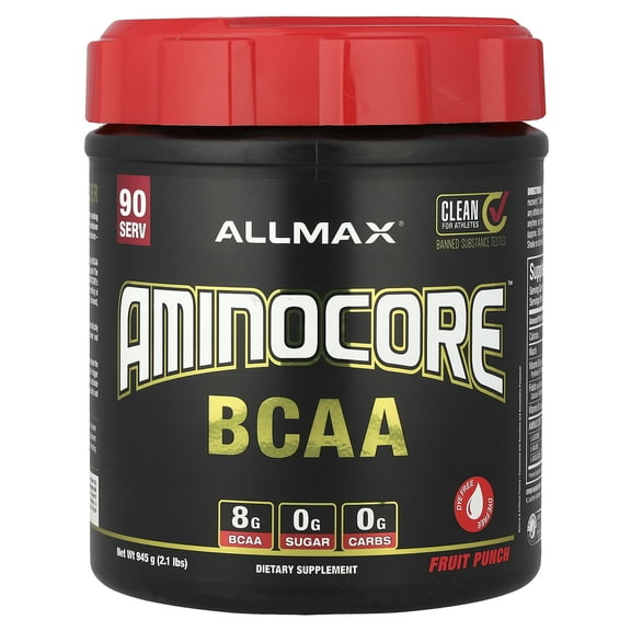 ALLMAX AMINOCORE BCAA, Fruit Punch, 2.1 lbs (945 g)