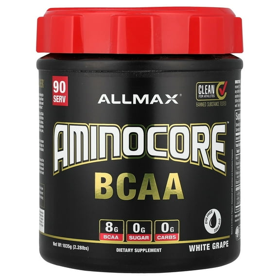 ALLMAX AMINOCORE BCAA, White Grape, 2.1 lbs (945 g)