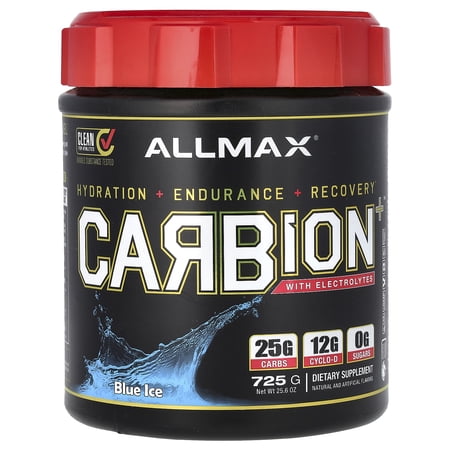 ALLMAX CARBION+ with Electrolytes, Blue Ice, 25.6 oz (725 g)