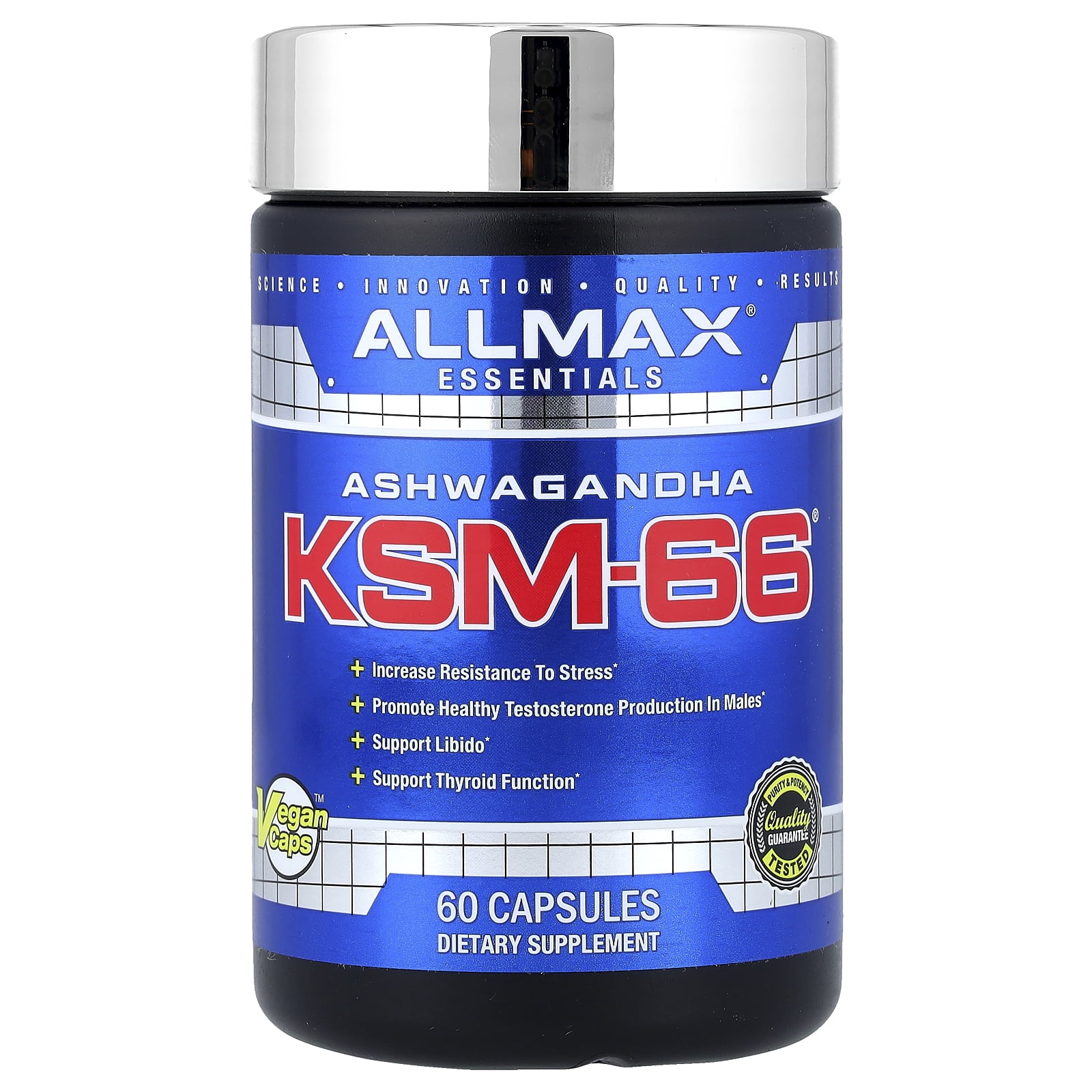 ALLMAX Essentials, Ashwagandha KSM-66®, 60 Capsules (300 mg
