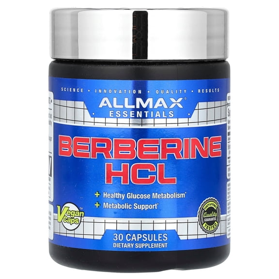 ALLMAX Essentials, Berberine HCL, 500 mg , 30 Vegan Capsules