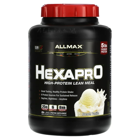 ALLMAX Hexapro, High-Protein Lean Meal, French Vanilla, 5 lbs (2.27 kg)
