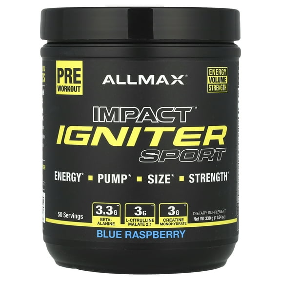 ALLMAX IGNITER, Pre-Workout, Blue Raspberry, 11.28 oz (320 g)