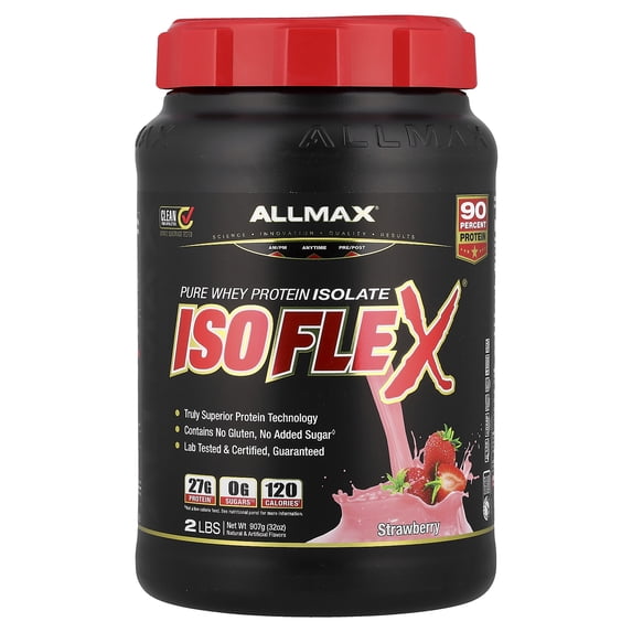 ALLMAX ISOFLEX®, Pure Whey Protein Isolate, Strawberry, 2 lbs (907 g)