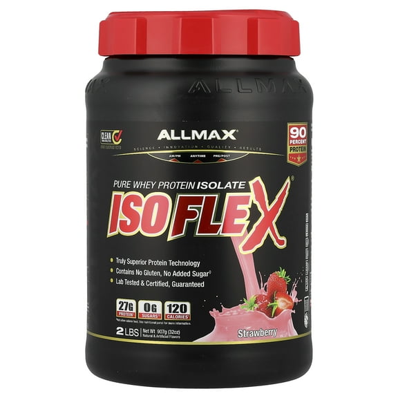 ALLMAX ISOFLEX, Pure Whey Protein Isolate, Strawberry, 2 lbs (907 g)