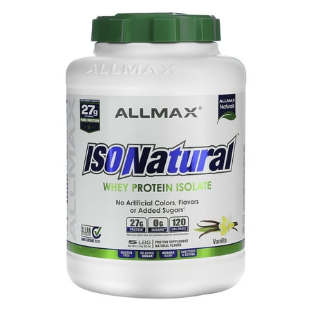 ALLMAX IsoNatural, Whey Protein Isolate, Vanilla, 5 lbs (2.27 kg)