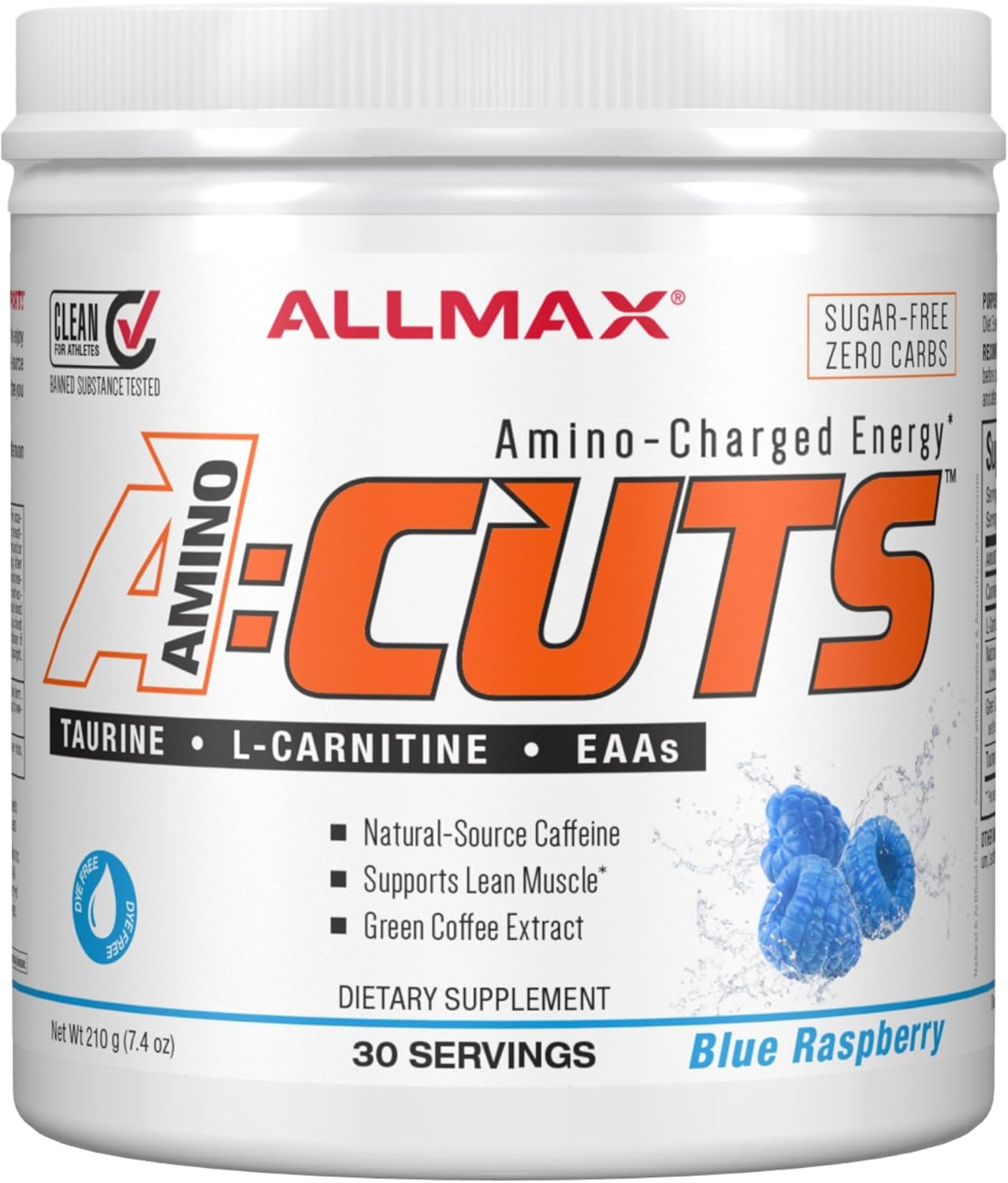 ALLMAX Nutrition AMINOCUTS (ACUTS), AminoCharged Energy Drink with
