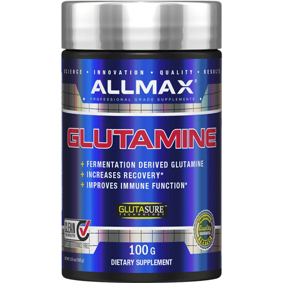 ALLMAX Nutrition Glutamine Powder, 100% Pharmaceutical Grade, 100g, Unflavored, 20 Servings
