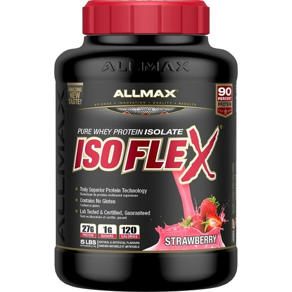 ALLMAX Nutrition IsoFlex Whey Protein Isolate Strawberry -- 5 lbs