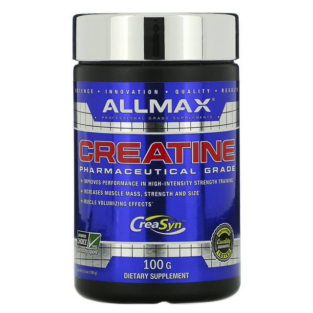 ALLMAX Nutrition Micronized Creatine Monohydrate, Gluten Free & Fast Absorbing 100g, Unflavored, 20 Servings
