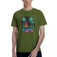 thumbnail image 1 of ALLNOB Men's Short Sleeve Standard T-Shirt 150g - Car Design Moss Green, 1 of 8