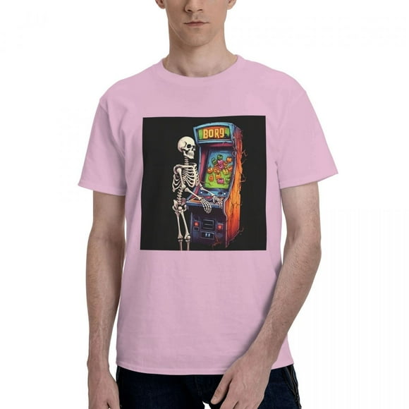 ALLNOB Men's Short Sleeve Standard T-Shirt 150g Pink