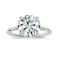 thumbnail image 1 of ALLORYA IGI Certified 2.50 Carat Solitaire Round Lab Grown White Diamond Textured Shank Engagement Ring for Women in 10K Solid White Gold, Size 9, 1 of 6