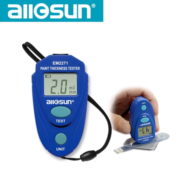 ALLOSUN Coating Thickness Gauge 0-80 Mil Car Paint Film Thickness Tester Car Coating Measuring Tools Paint Thickness Meter