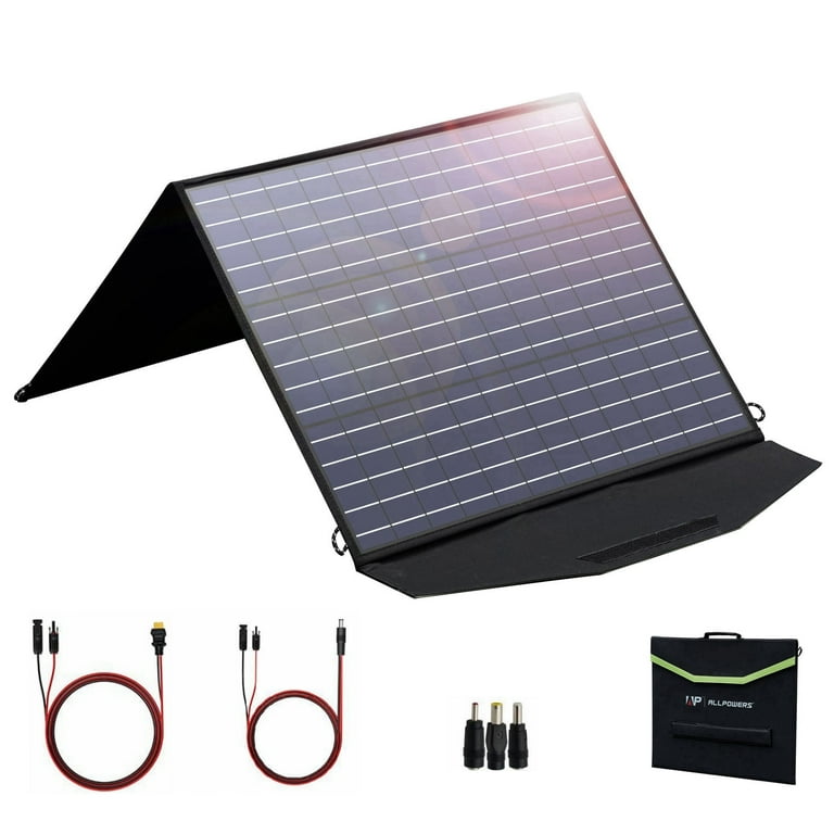 Allpowers Panel Solar Plegable De 100w 18v Portatil Impermeable