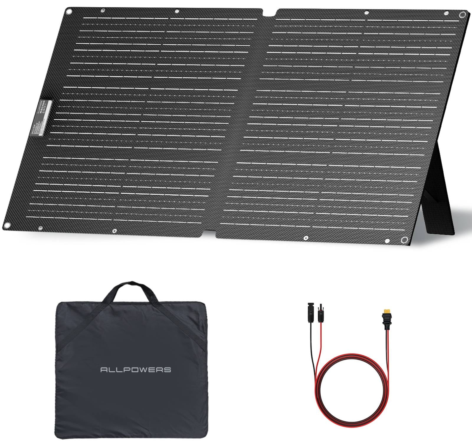 ALLPOWERS 100W Portable Solar Panel for Power Station, Foldable Solar Charger with High Efficiency & IP68 Waterproof, Fast Charging Outdoor Camping, RV, Emergency