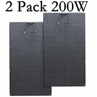 ALLPOWERS 2 Pack 200 Watt Solar Panel, Flexible, Monocrystalline, IP68 Waterproof, Portable Solar Panel Charger for Camping, RV, Boat, Motorhomes, Home Backup, Generator, Power Station