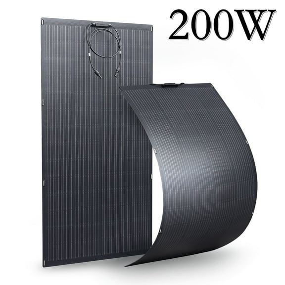 ALLPOWERS 200 Watt Solar Panel, Flexible, Monocrystalline, IP68 Waterproof, Portable Solar Panel Charger for Camping, RV, Motorhomes, Home Backup, Generator, Power Station, PV Charging
