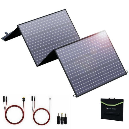 ALLPOWERS 200 Watt Folding Solar Panel Kit, Portable Solar Generator Charger with Adjustable Kickstand, Portable Solar Panel for Camping, RV, Power Station, Home Off Grid, Power Outage
