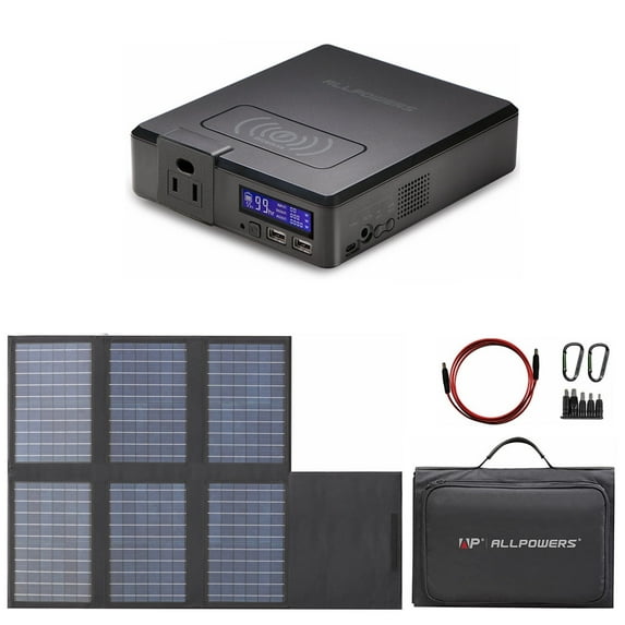 ALLPOWERS 200W 154Wh Portable Power Station with SP026 60W Foldable Solar Panel, Backup Power for Home Use RV Camping Emergency【Shipping Separately】